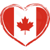 canadian flag in a heart shape