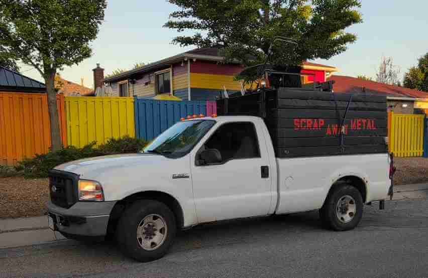 free scrap metal pickup Hamilton by Scrap away metal recycling truck